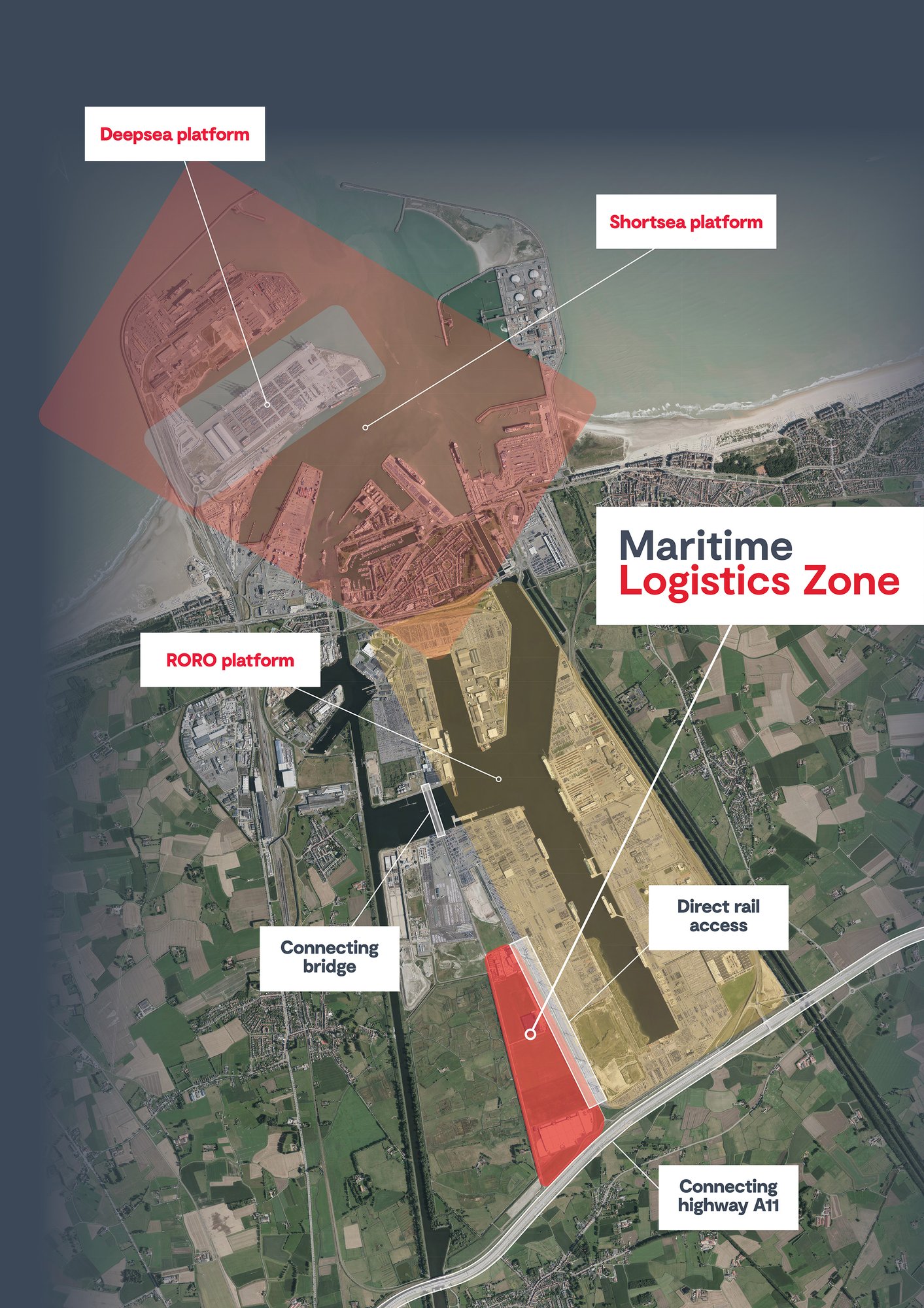 Kaart Maritieme Logistieke Zone met zones