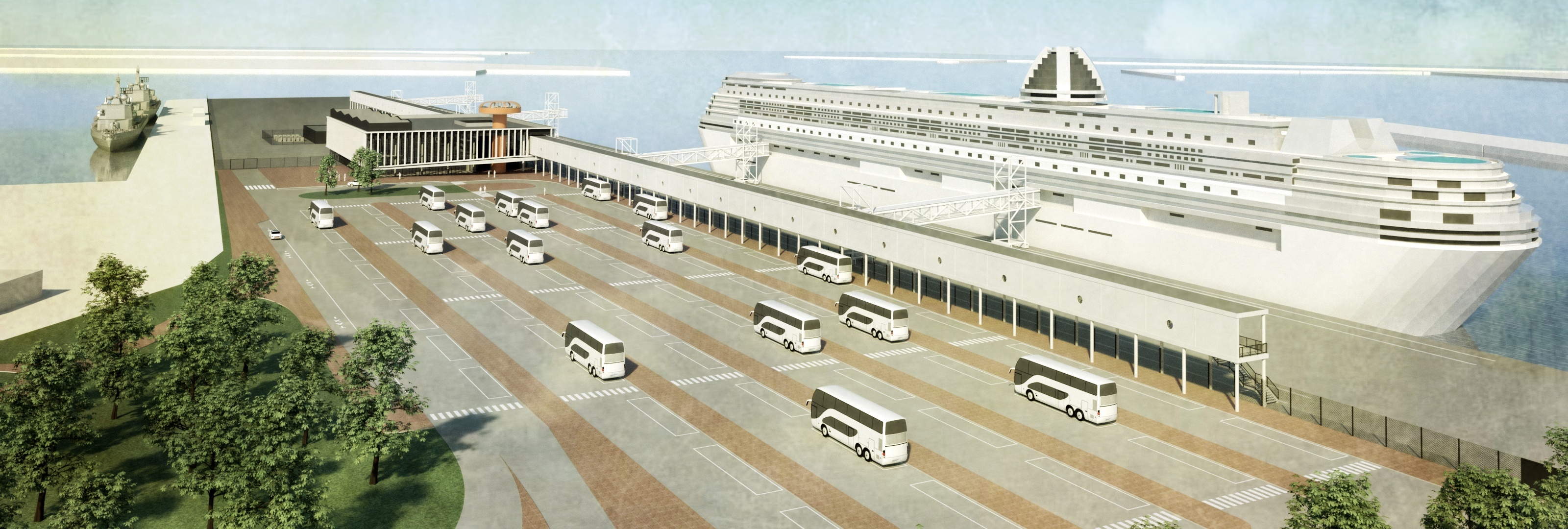 Nouveau terminal et courant de quai pour les navires de croisière à Zeebrugge